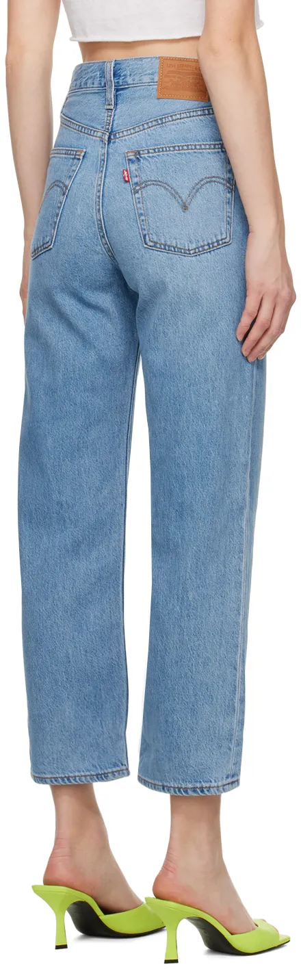 Ribcage Straight-Leg Cropped Jeans
