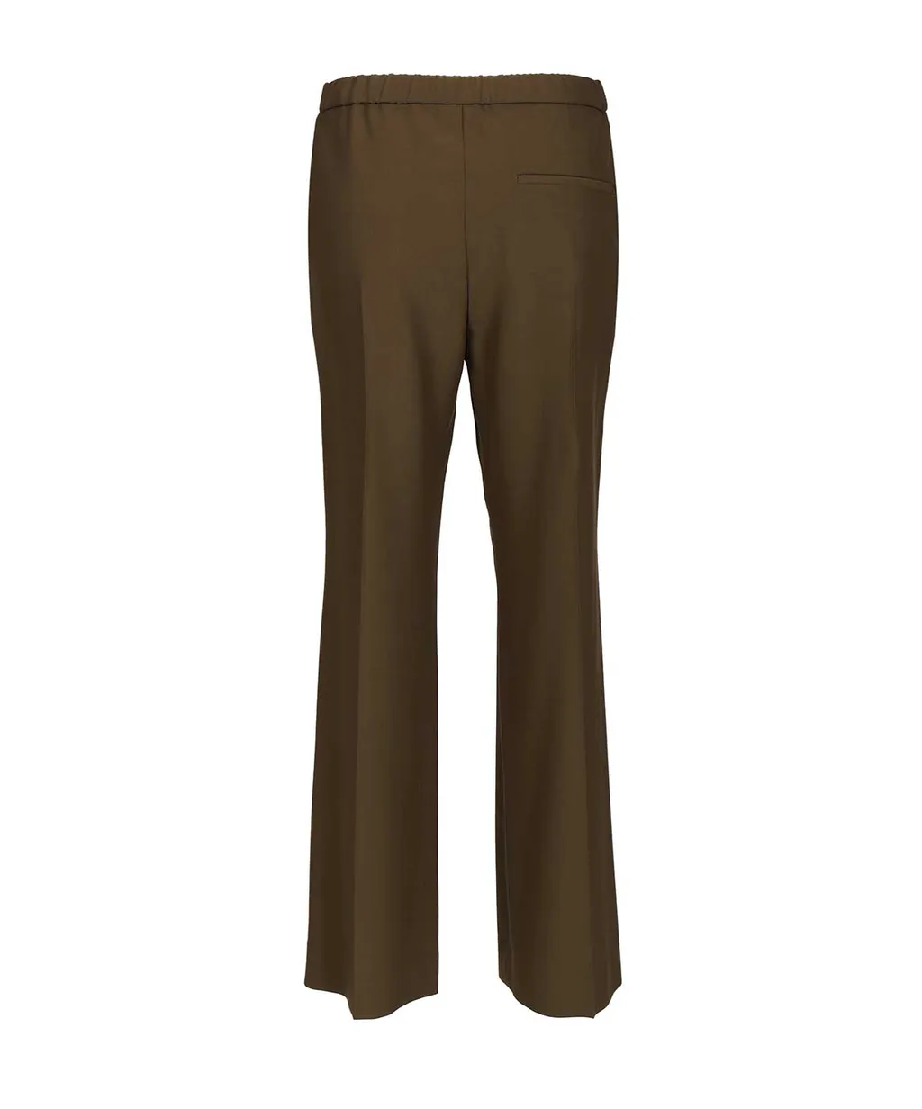 Logo Embossed Pleat Detail Trousers