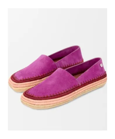 Rio Slipper In Suede And Raffia