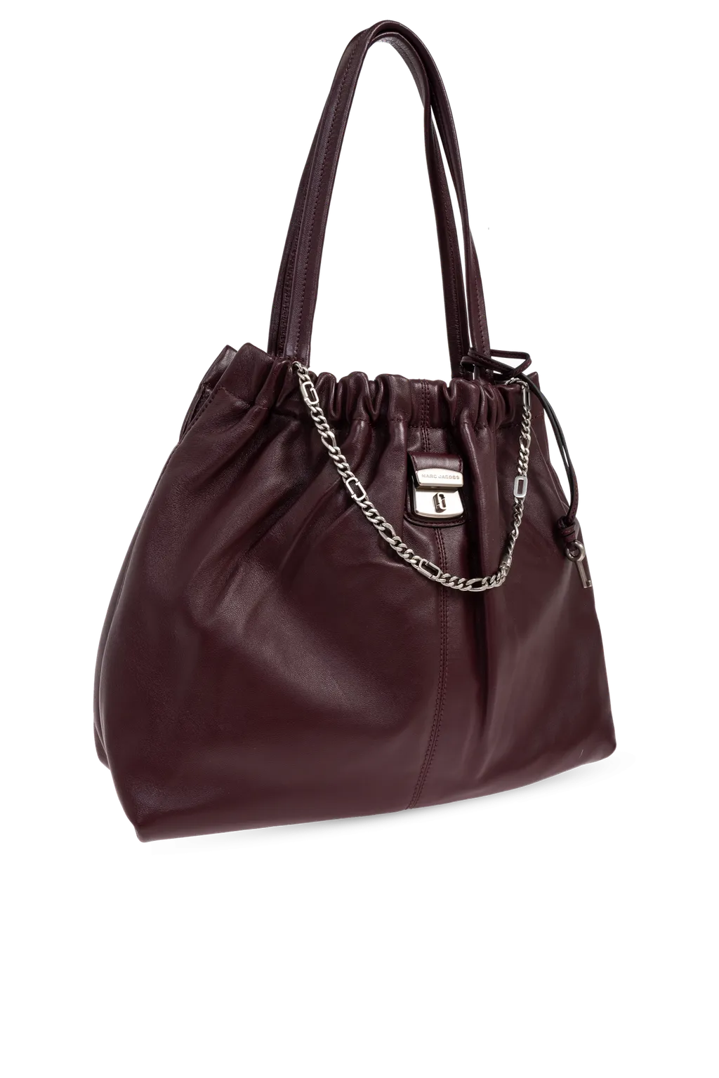 Chain-Embellished Shoulder Bag