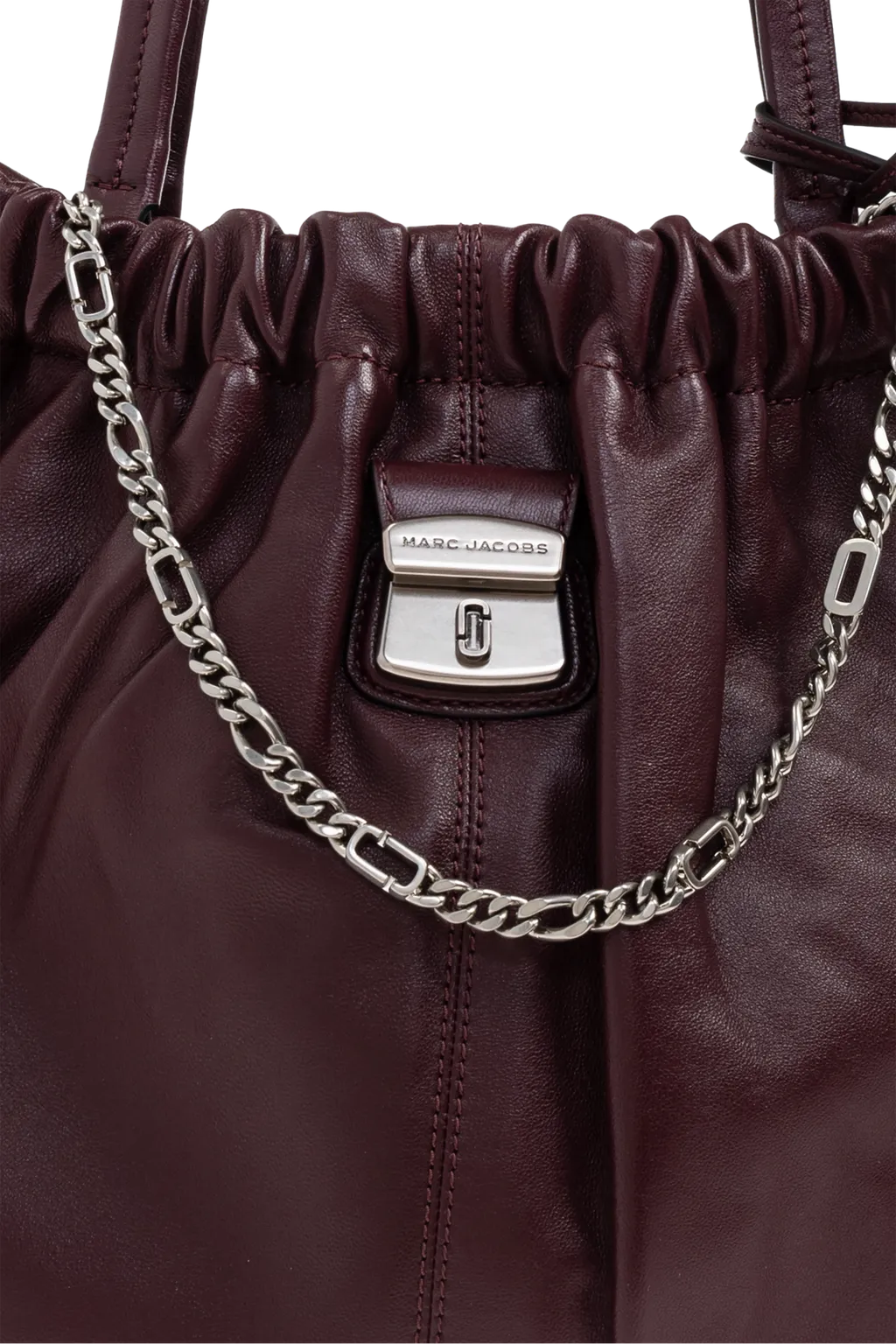 Chain-Embellished Shoulder Bag