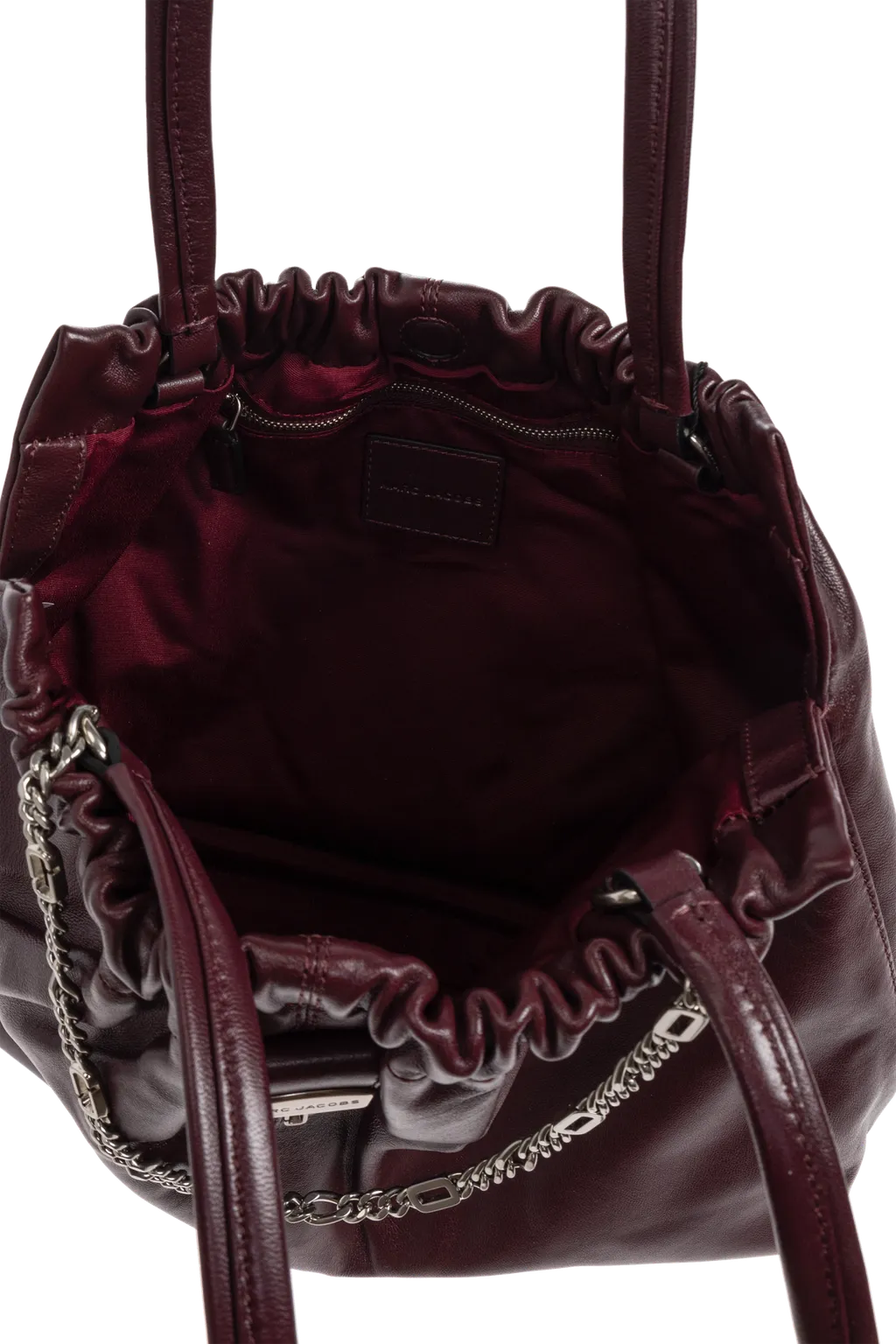 Chain-Embellished Shoulder Bag