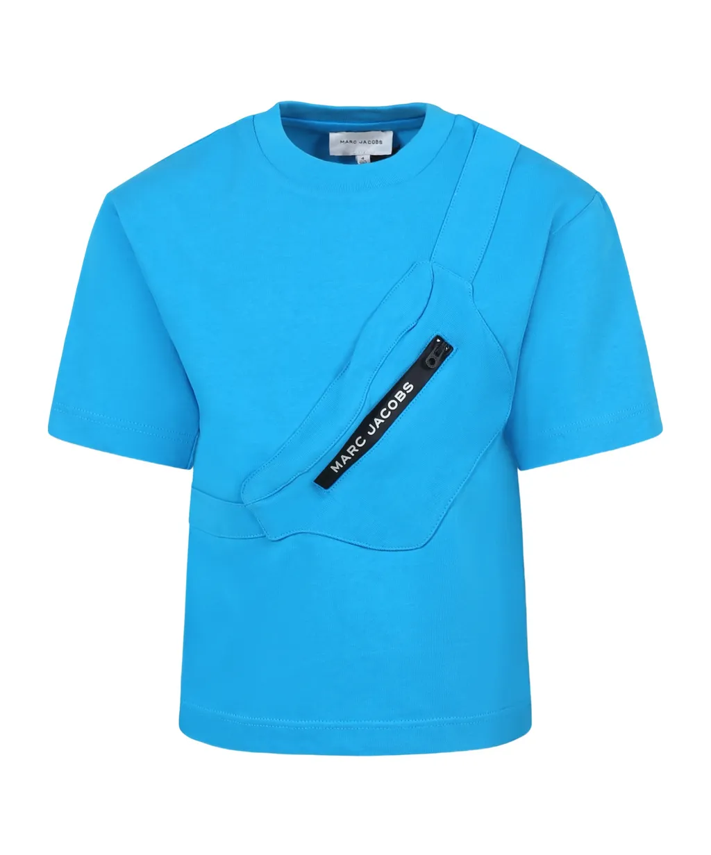 3D Zipped Pocket Crewneck T-Shirt