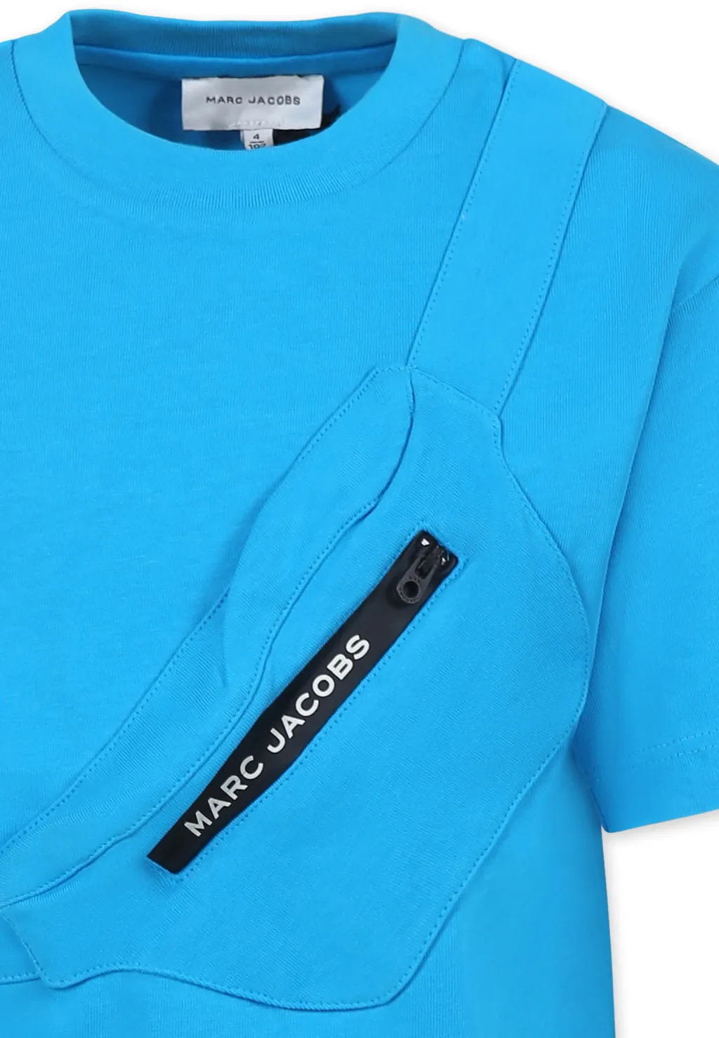 3D Zipped Pocket Crewneck T-Shirt