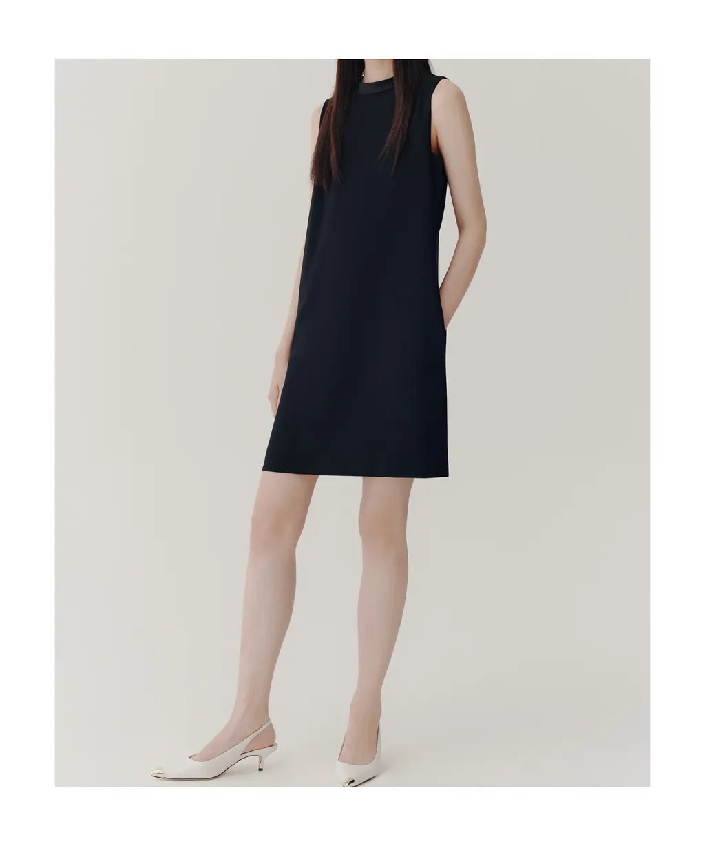 Sleeveless Envers Satin Dress