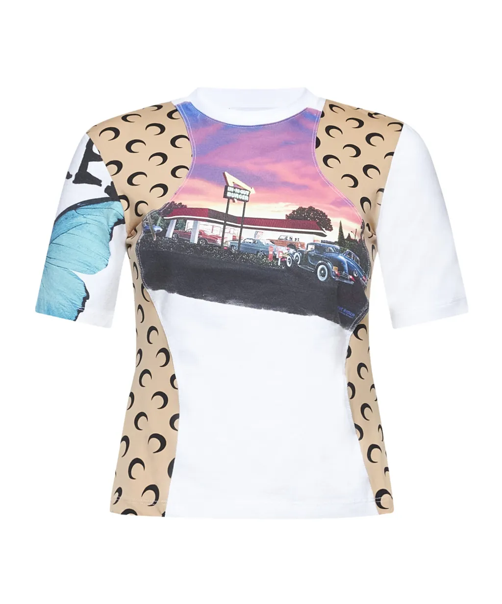 Panelled Crewneck T-Shirt