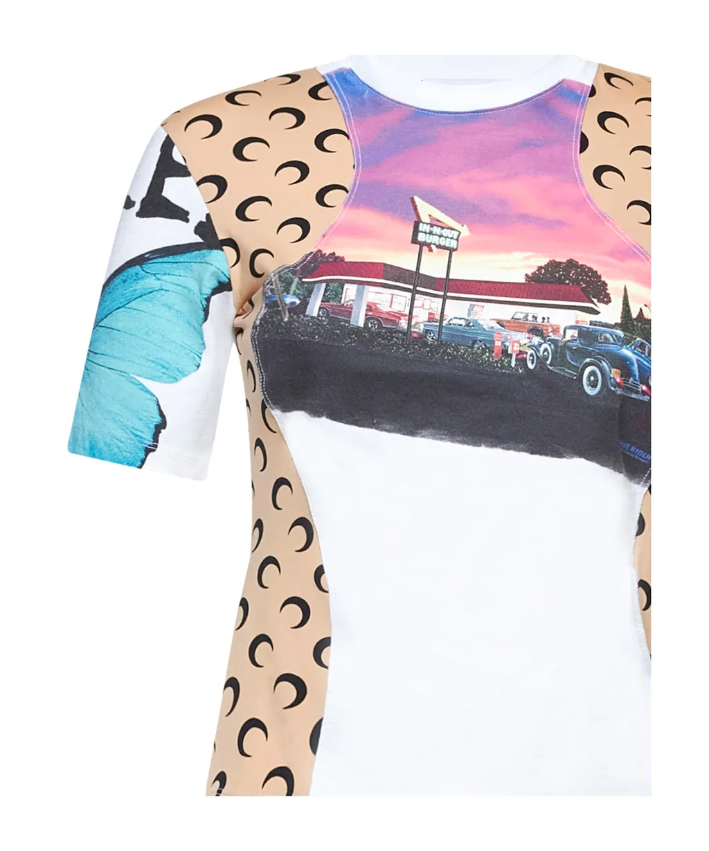 Panelled Crewneck T-Shirt