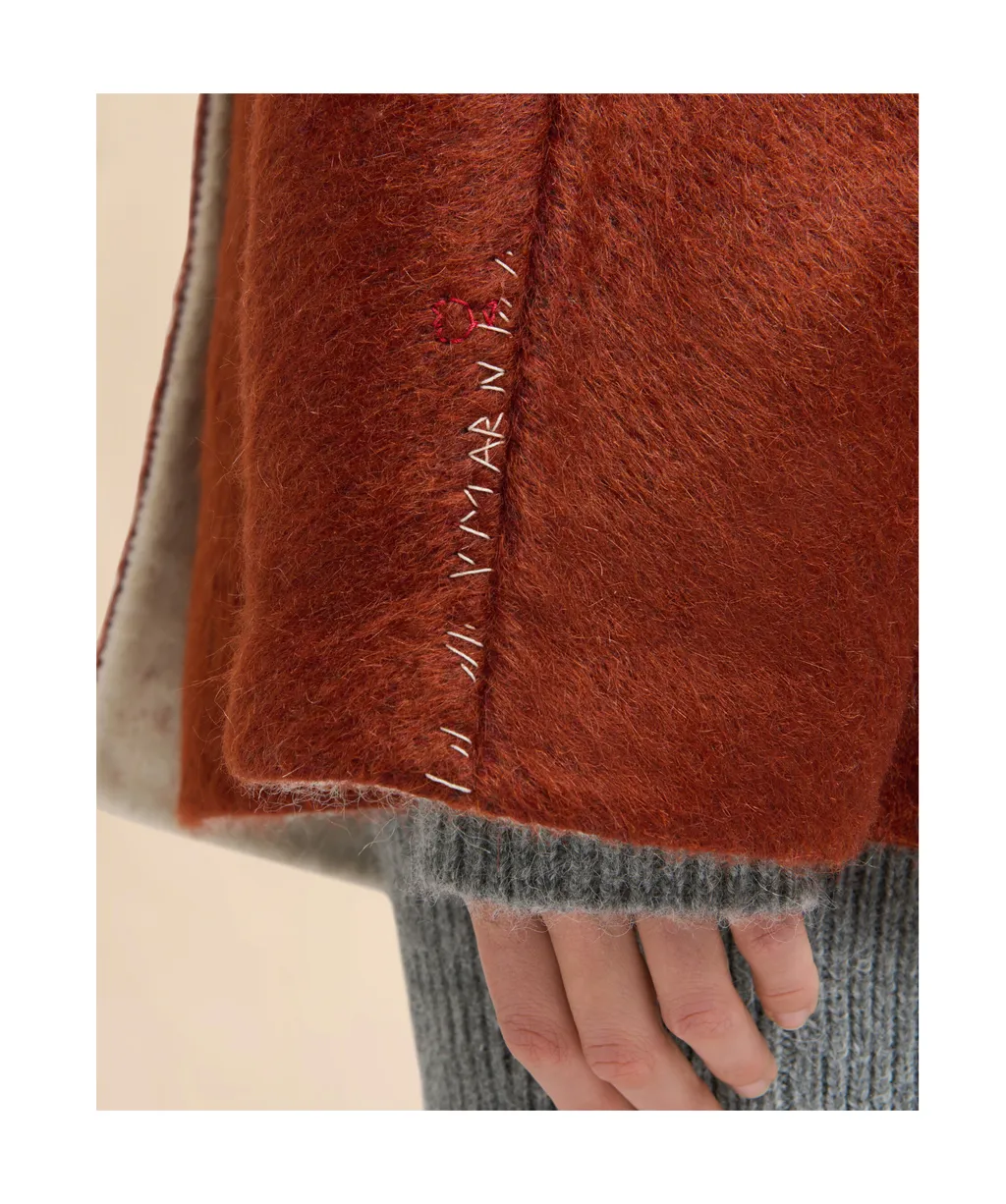 Contrast Lapel Flared-Sleeves Jacket