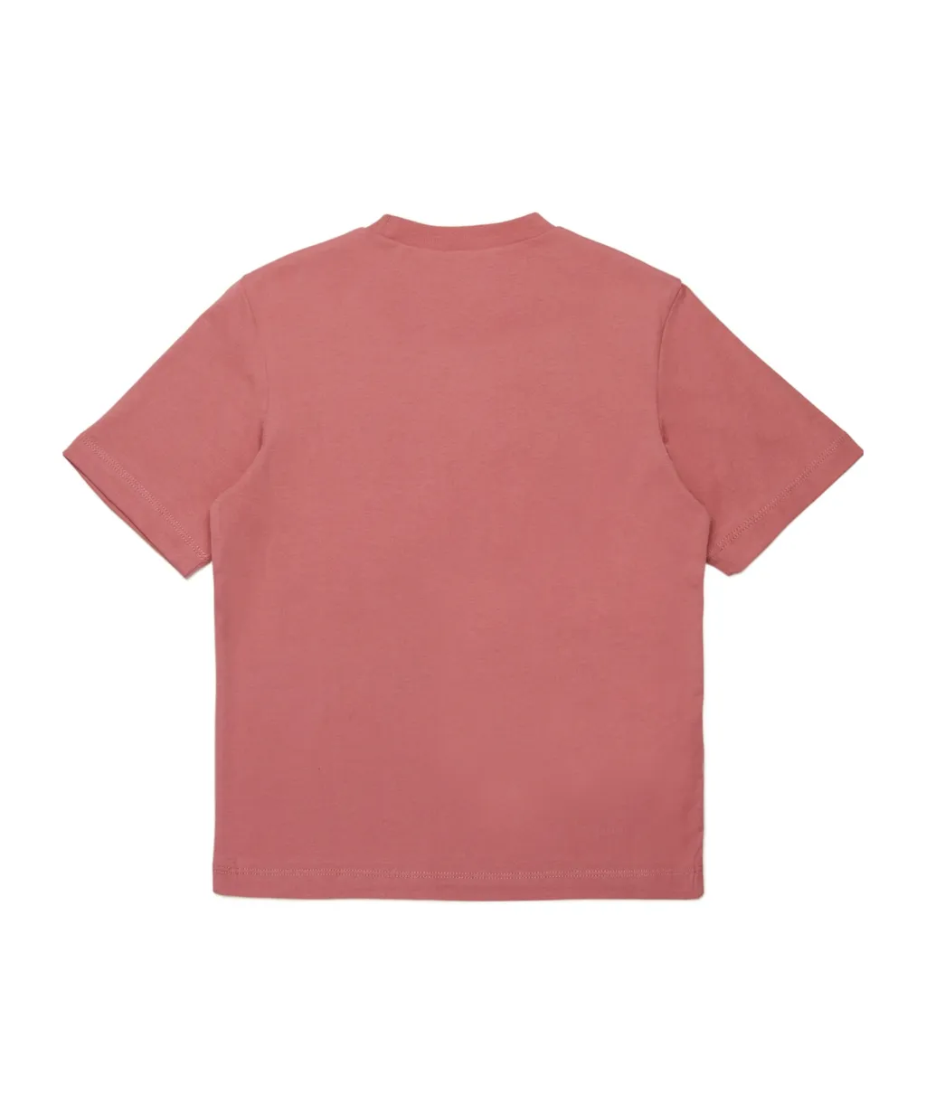 Cotton T-Shirt With Sequin Ninfee Print