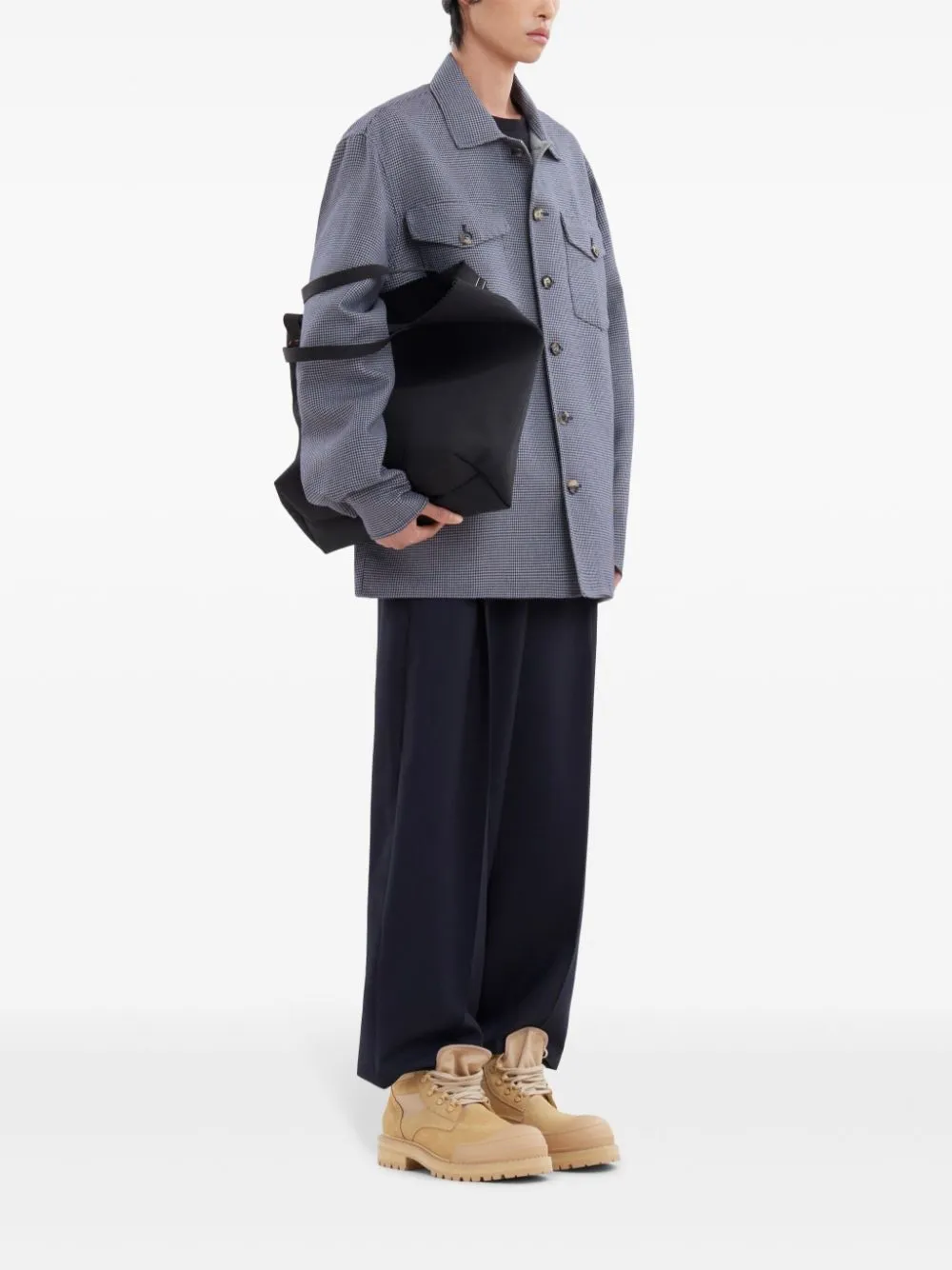 Houndstooth Wool Shirt