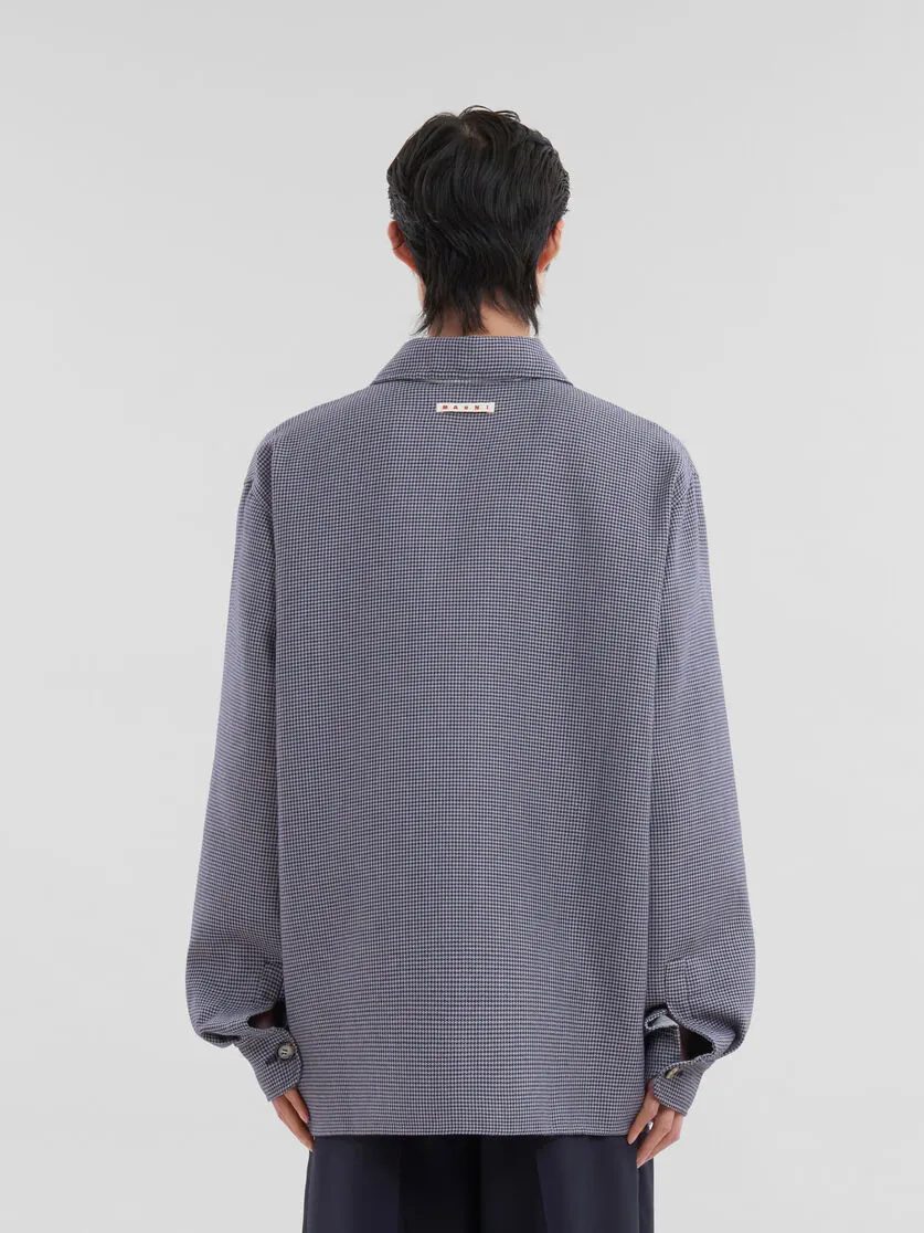 Houndstooth Wool Shirt
