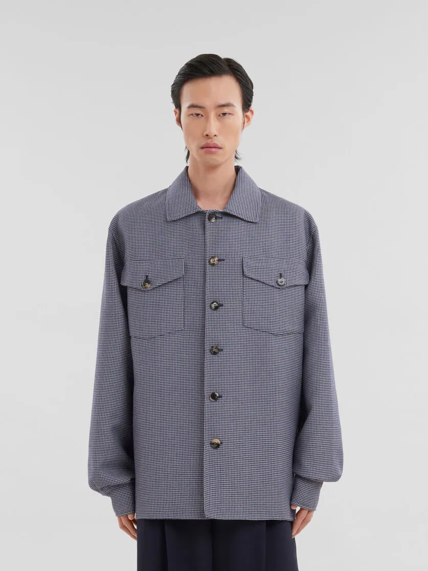 Houndstooth Wool Shirt