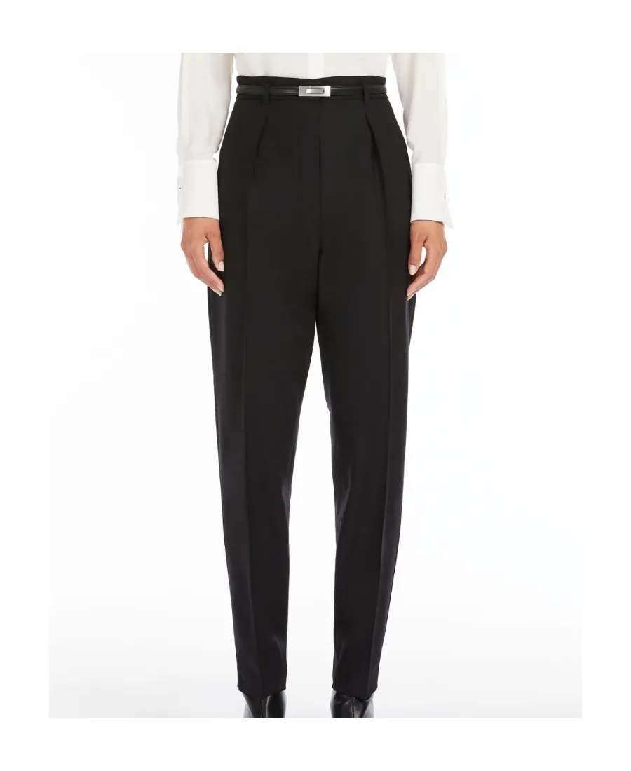 Wool Belt-Loop Casual Pants