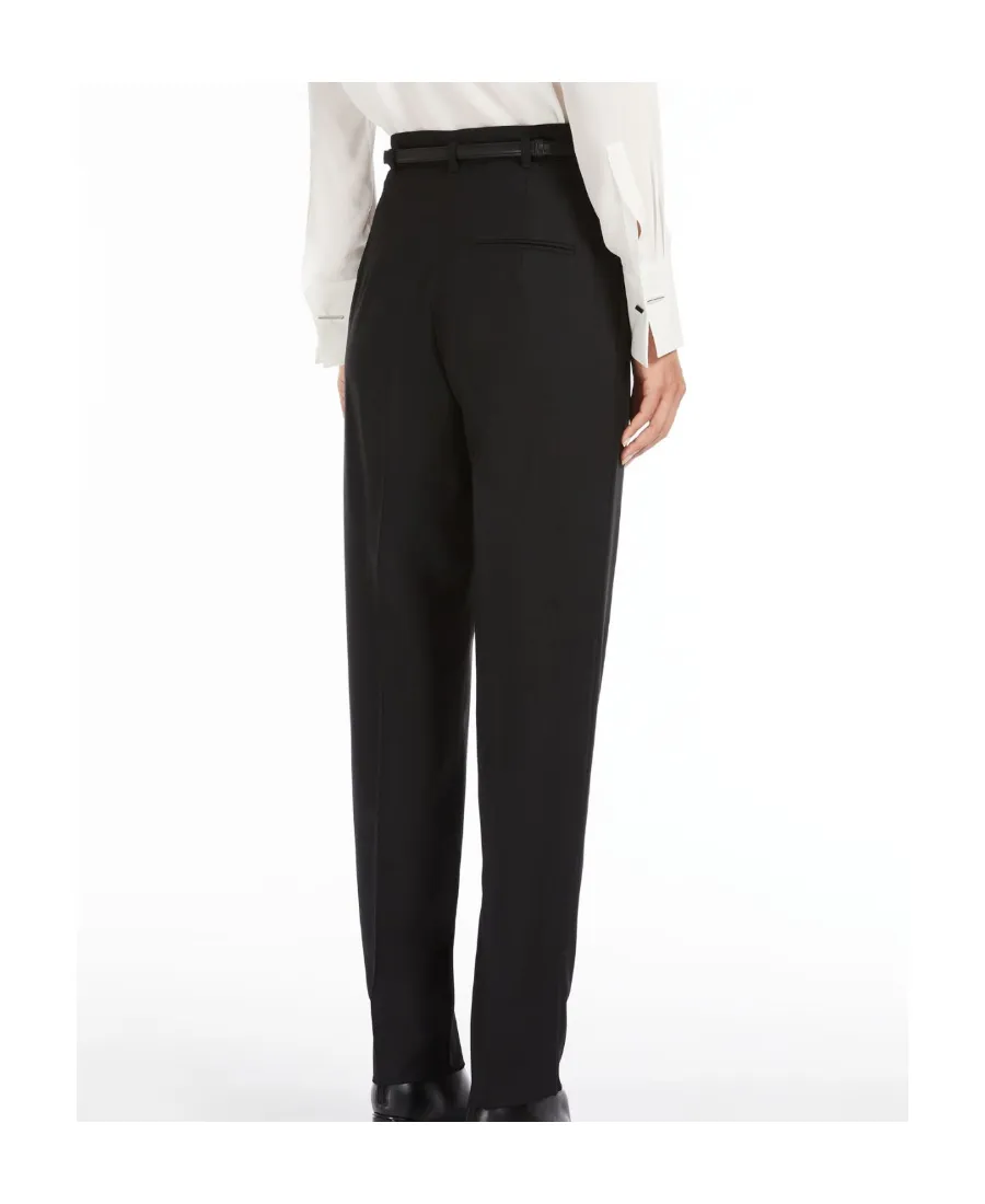 Wool Belt-Loop Casual Pants
