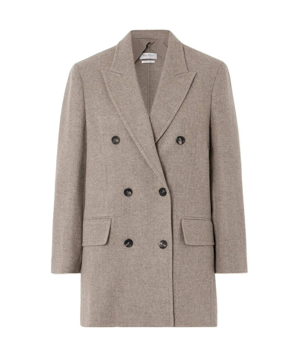 Double-Breasted Wool-Blend Blazer