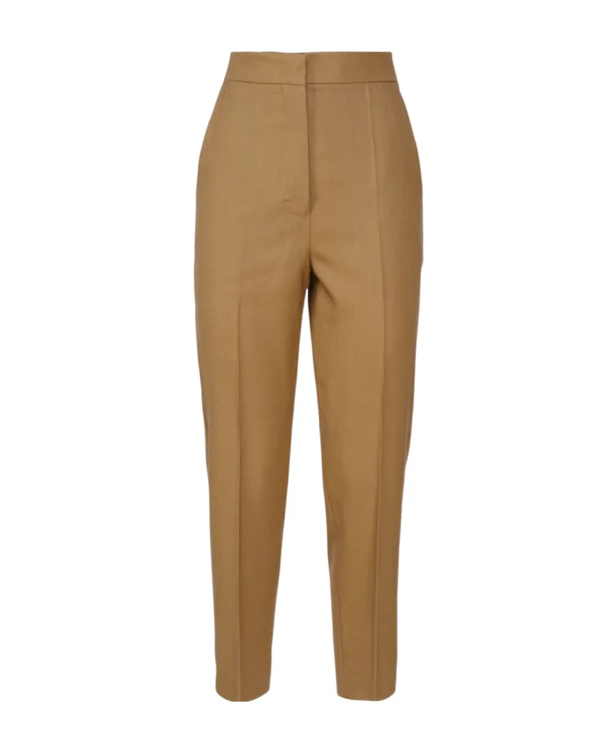 Cropped Tapered Wool-Blend Trousers