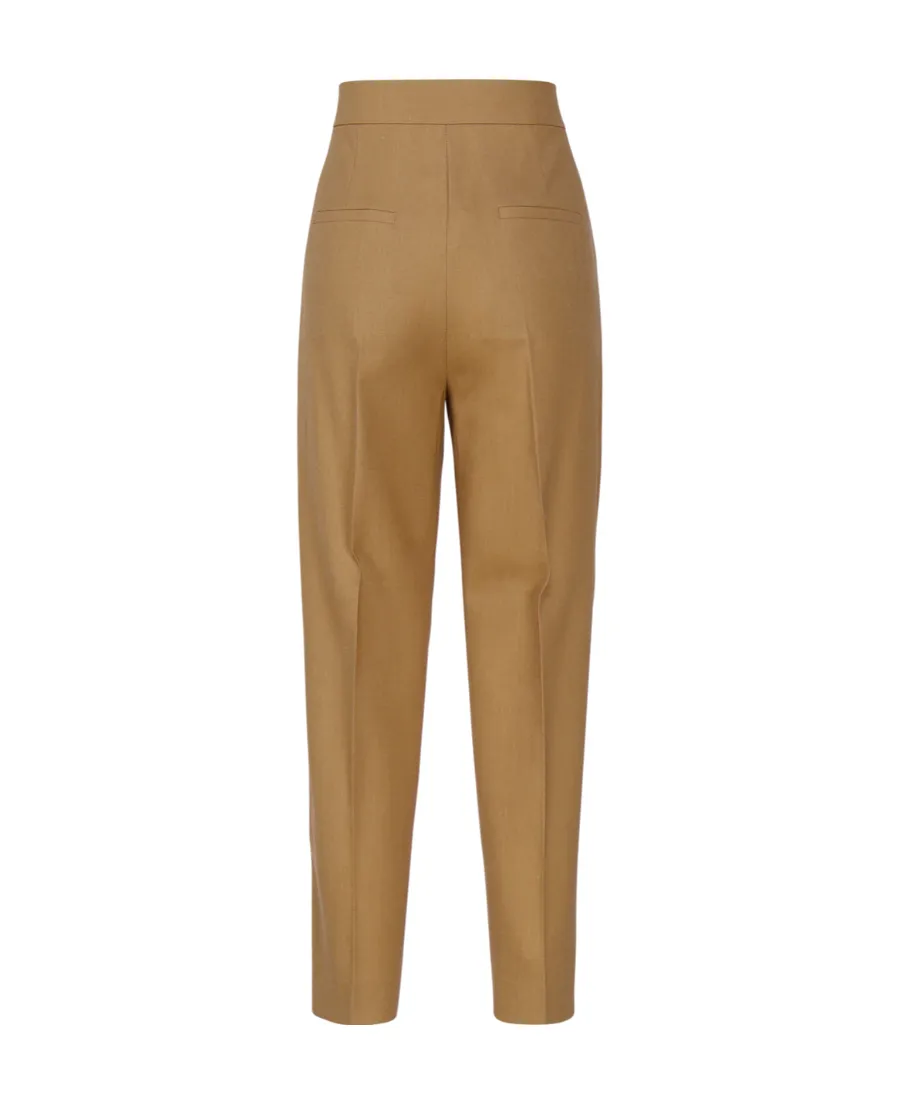 Cropped Tapered Wool-Blend Trousers