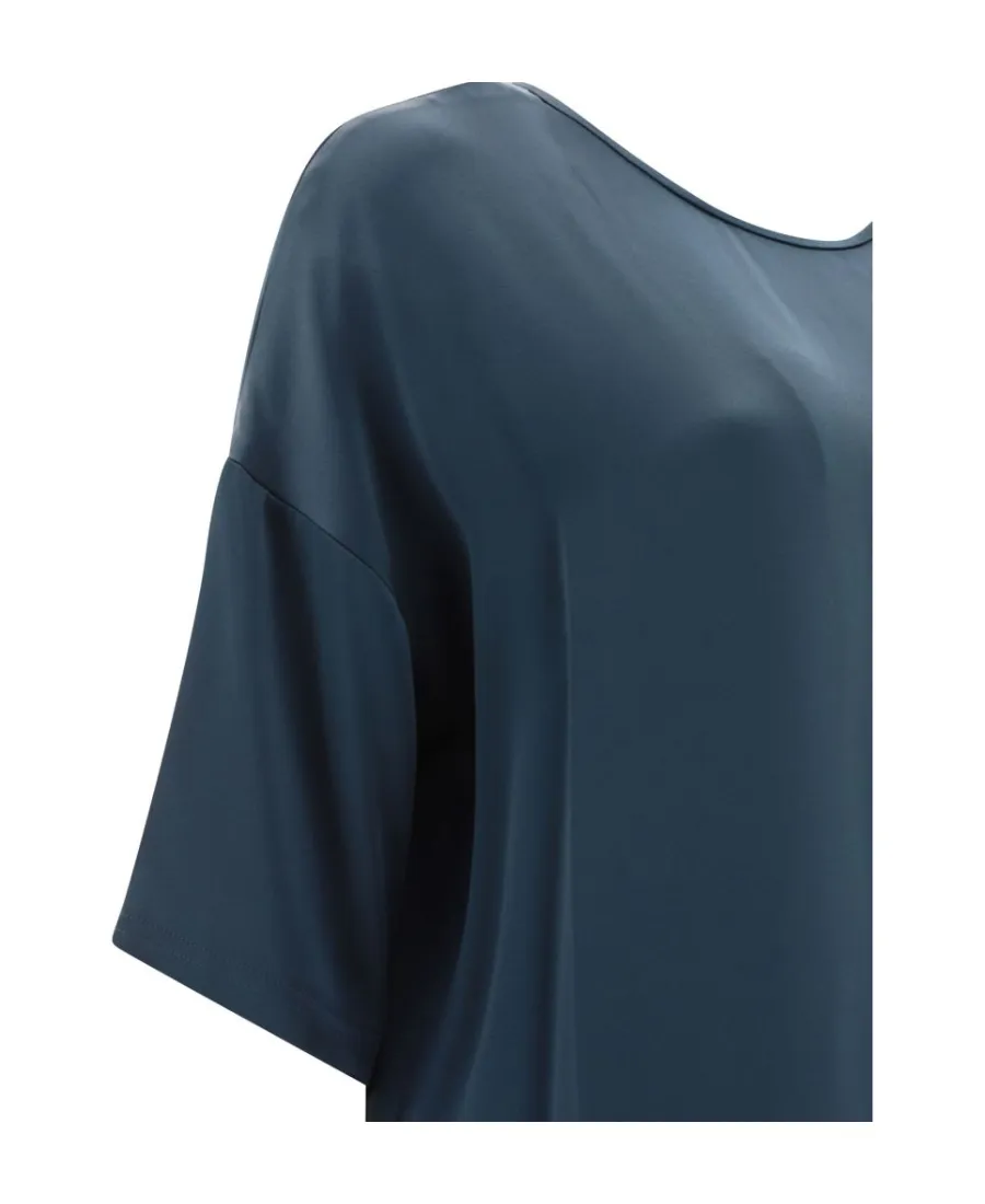 Short-Sleeved Round-Necked Dress