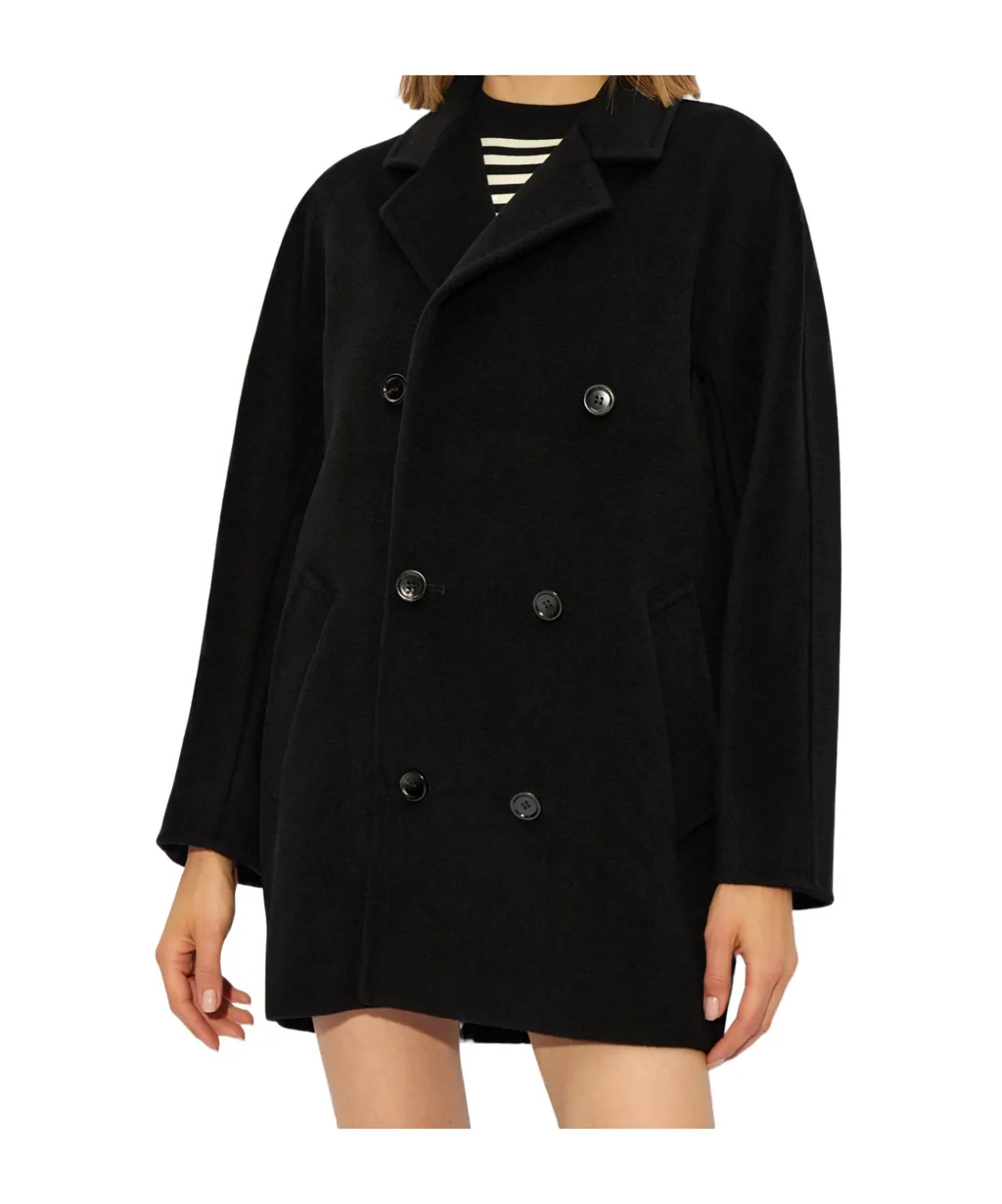 Double-Breasted Long-Sleeved Coat