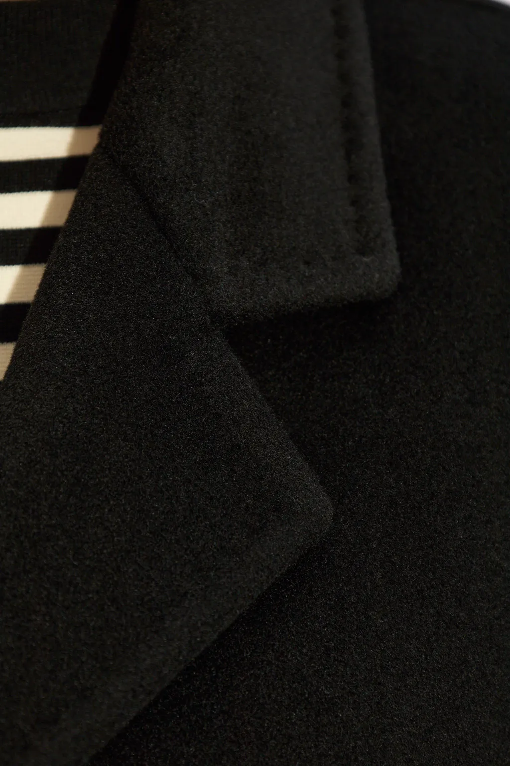 Double-Breasted Long-Sleeved Coat