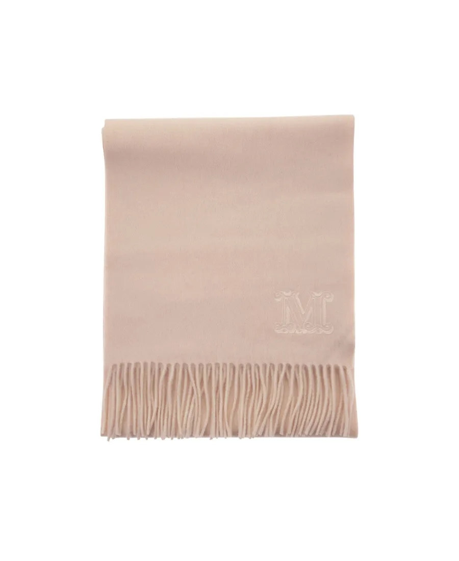 Embroidered-Logo Cashmere Scarf