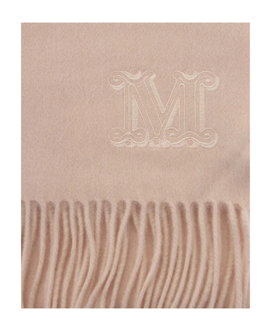 Embroidered-Logo Cashmere Scarf