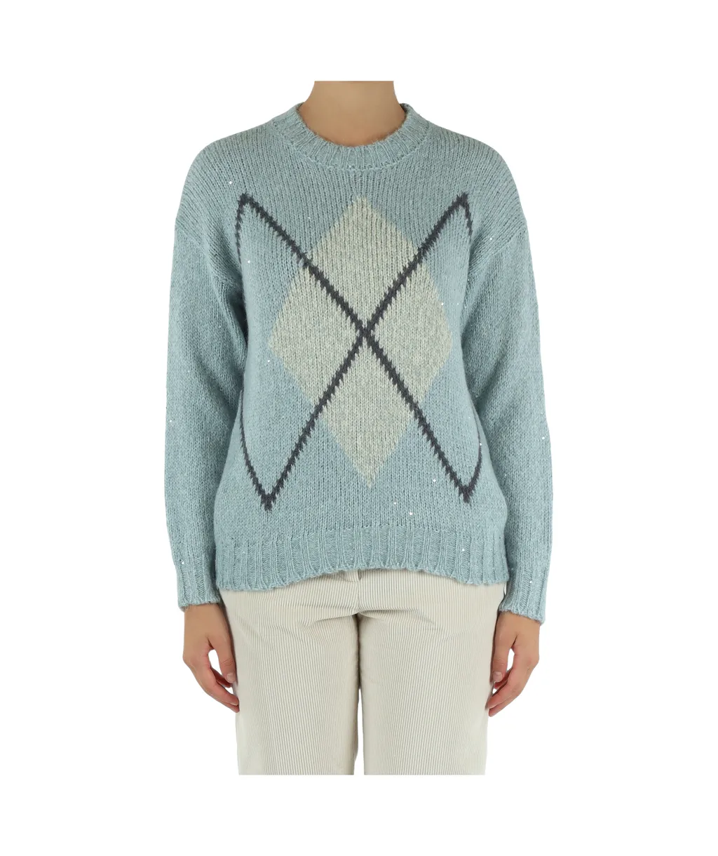 Round-Neck Knitted Sweater
