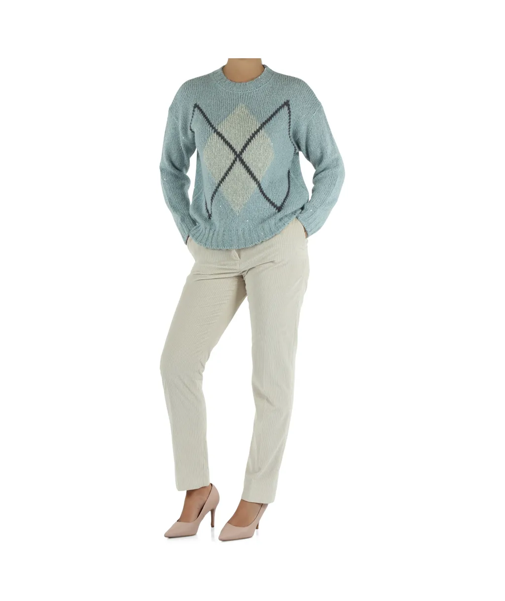 Round-Neck Knitted Sweater