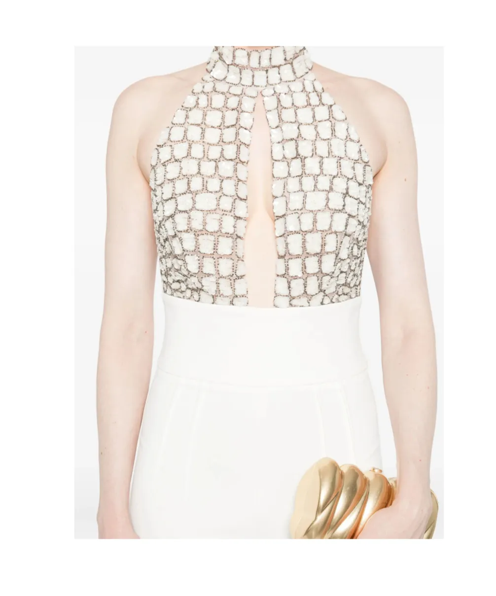 Embellished Halter-Neck Jumpsuit