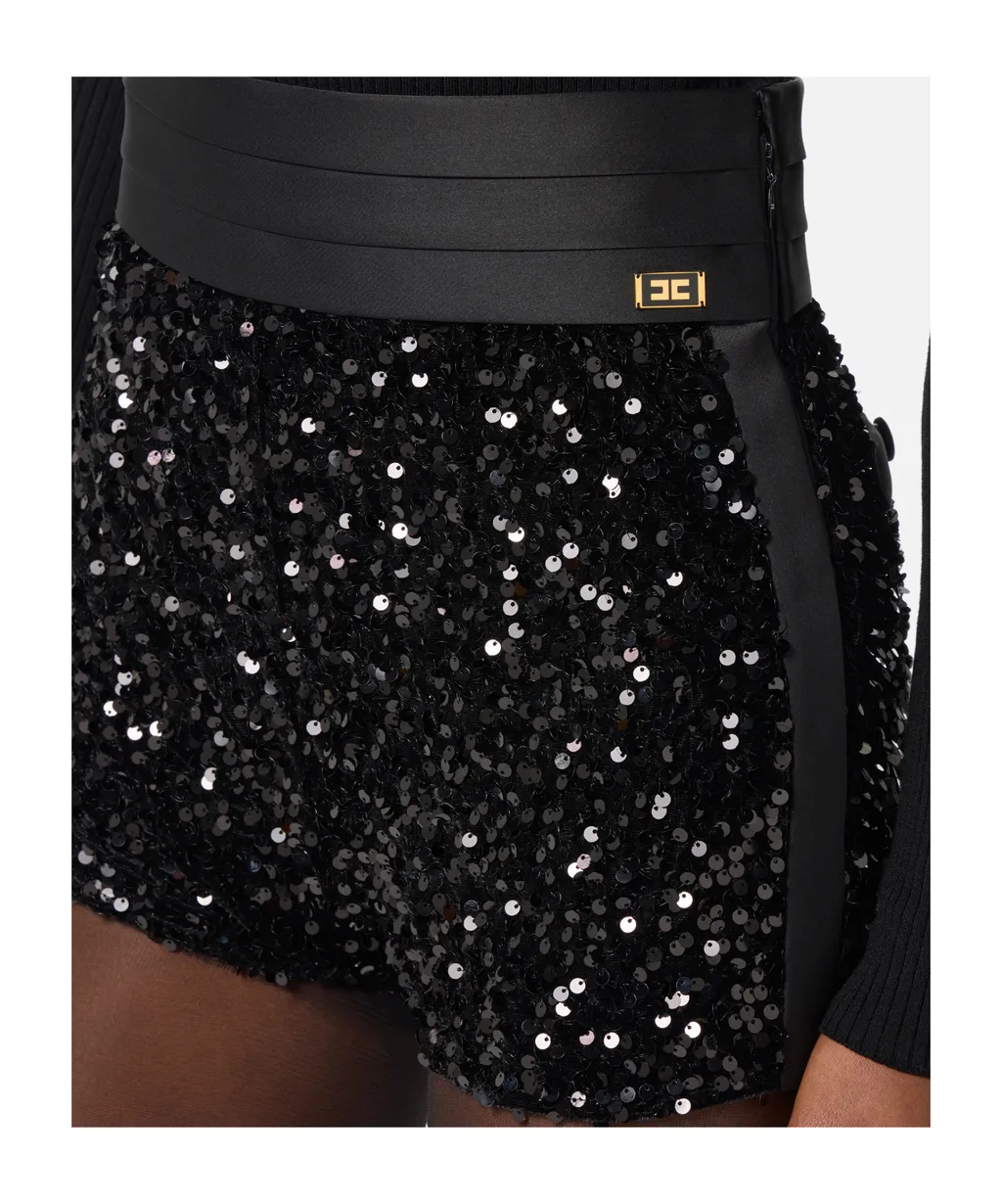 Sequin Texture Shorts