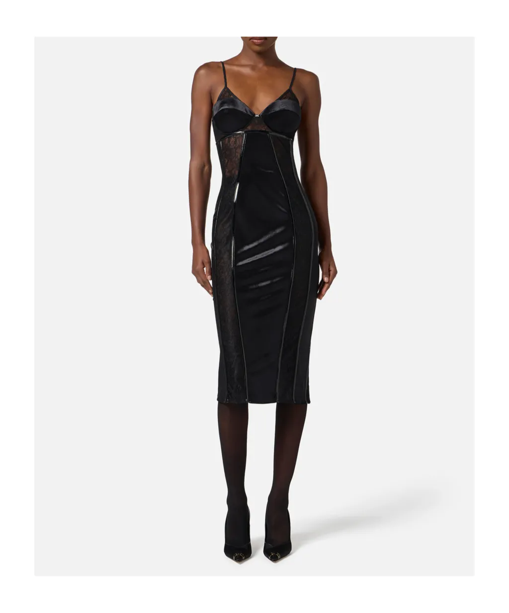 Velvet Lace Midi Dress