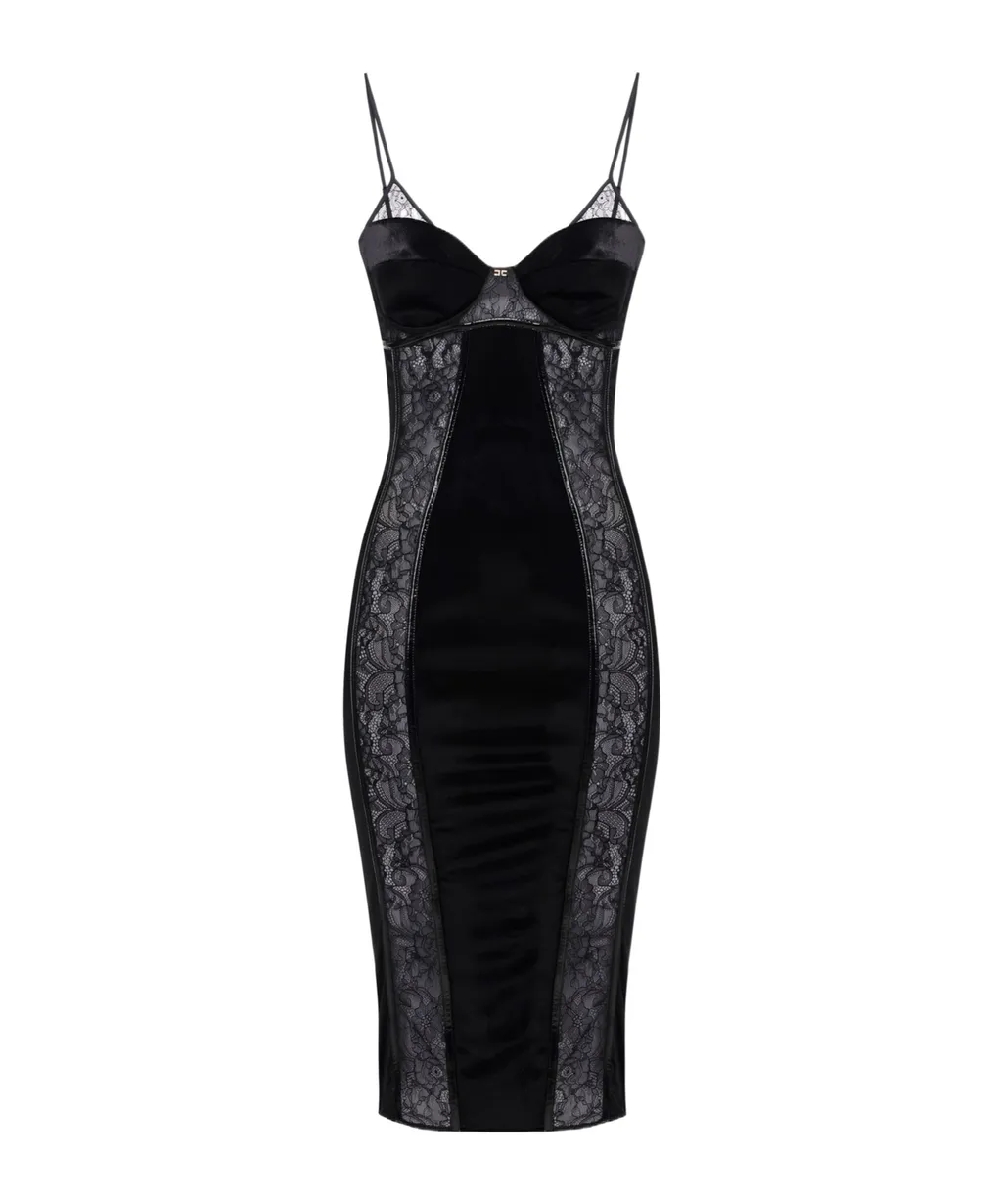Velvet Lace Midi Dress