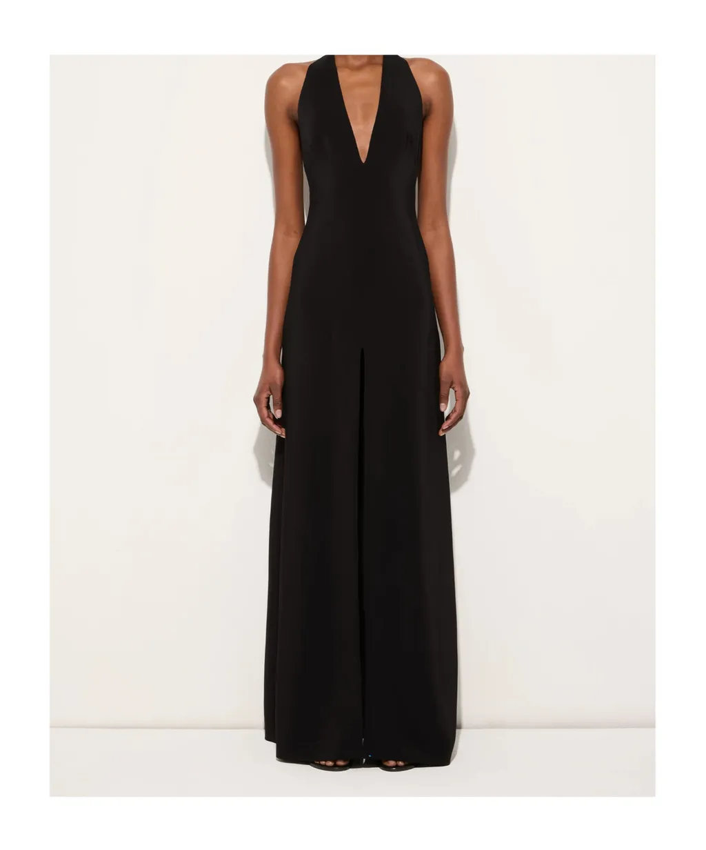 Deep V-Neck Sleeveless Dress