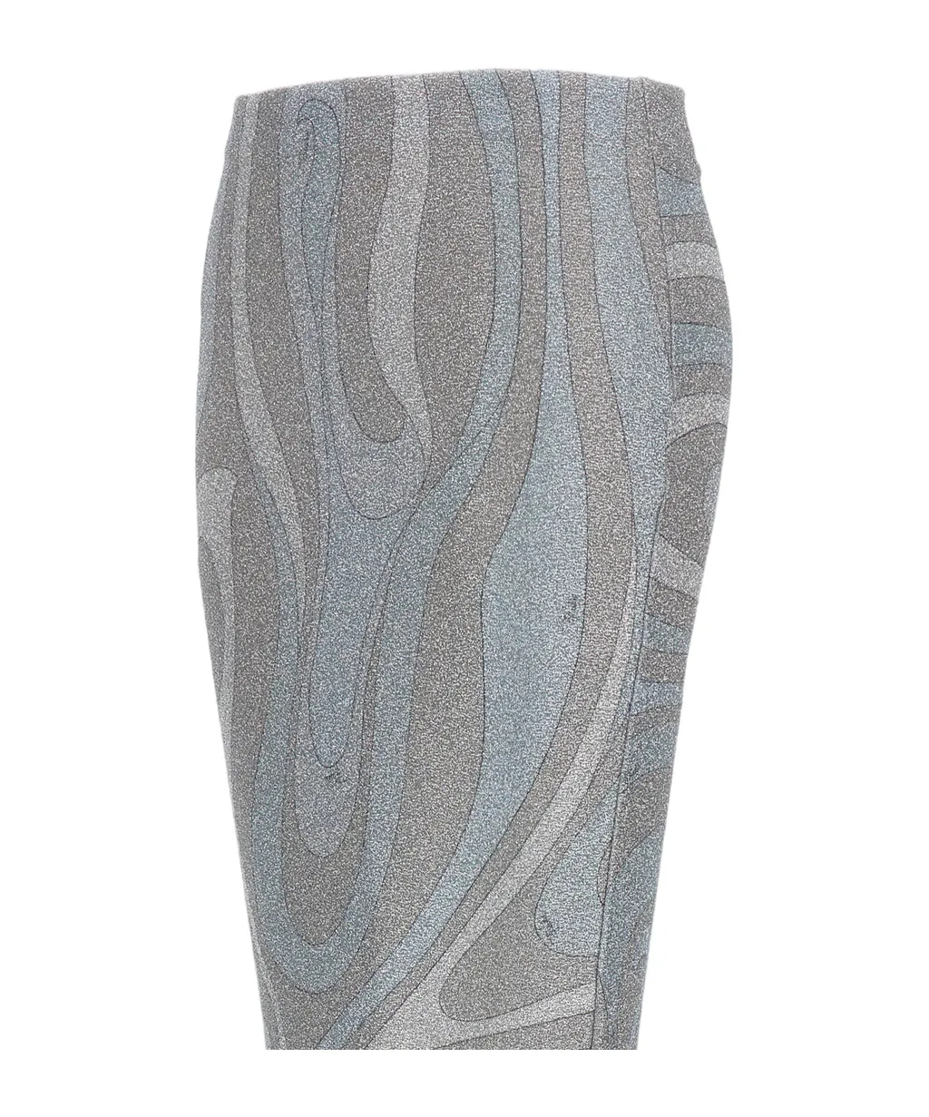 Flame Jersey Skirt With Print And Logo