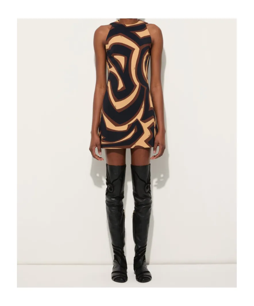 Labirinto Print A-Line Mini Dress