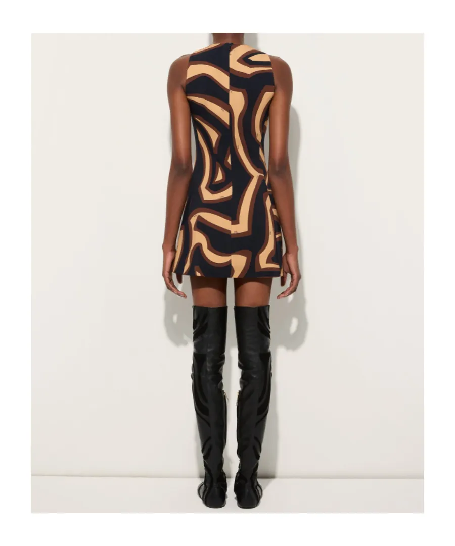 Labirinto Print A-Line Mini Dress