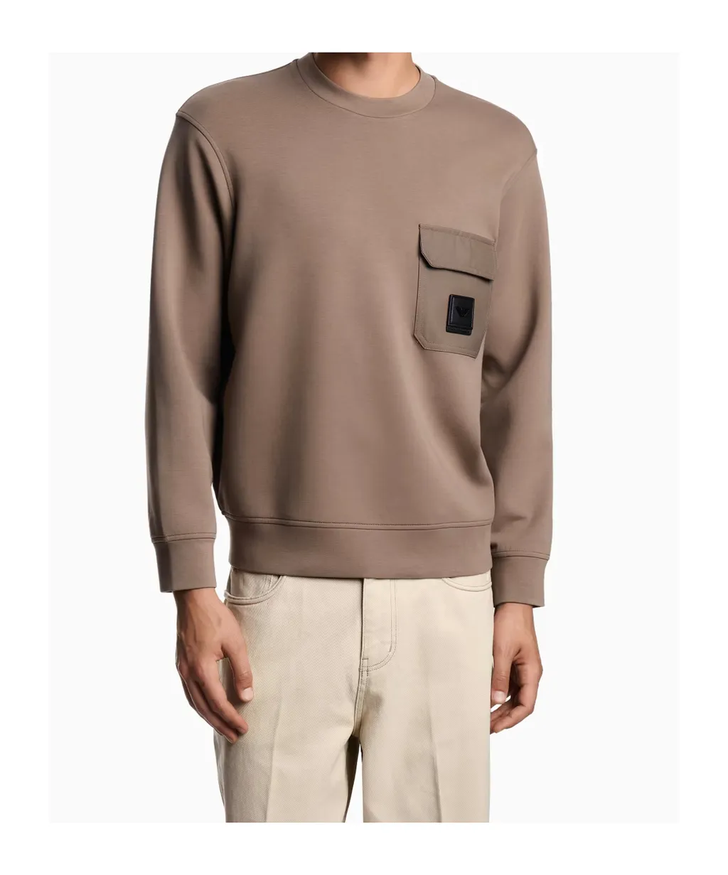 Patch-Pocket Cotton Sweater