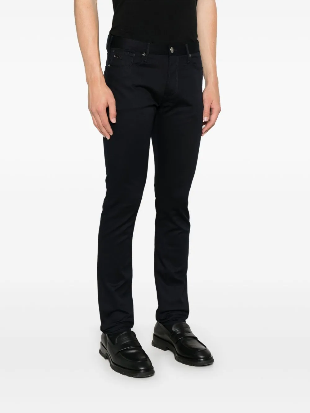 Logo-Plaque Slim-Fit Jeans