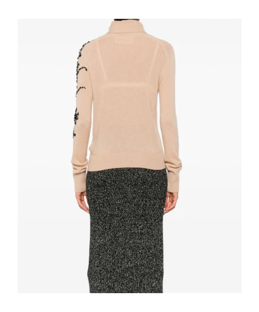 Floral Roll-Neck Sweater