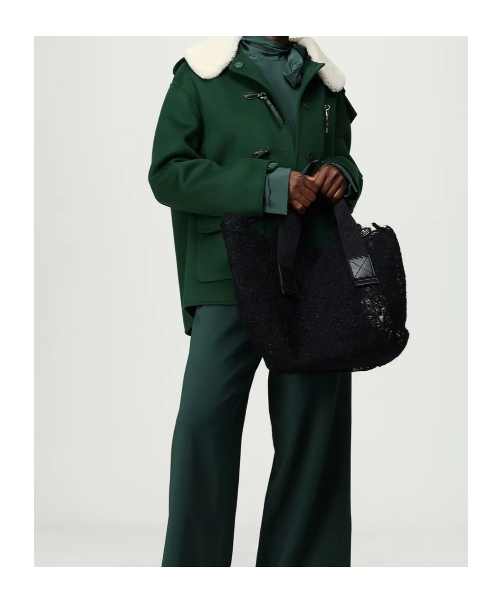 Toggle Fastened Hooded Coat
