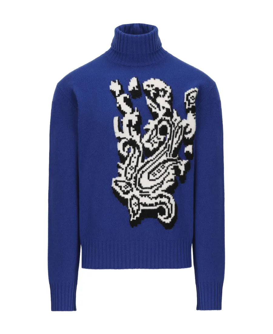 Graphic Intarsia Knitted Jumper