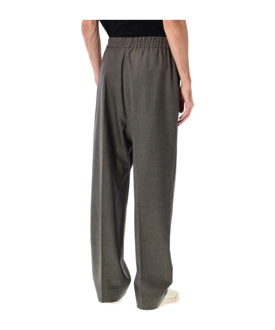 Chevron Drawstring Straight Pants