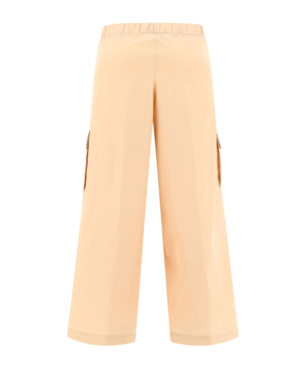 Logo Patch Wide-Leg Cargo Trousers