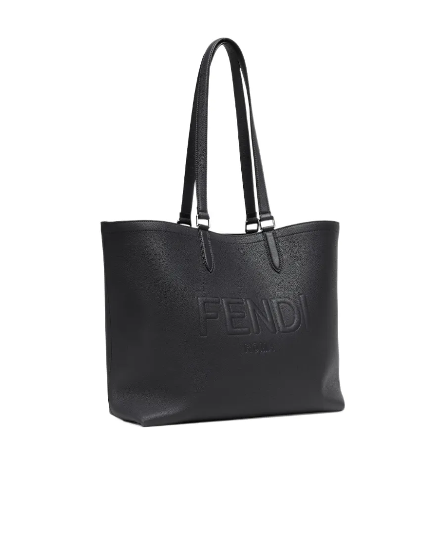 Roma Logo Embossed Shopper Bag