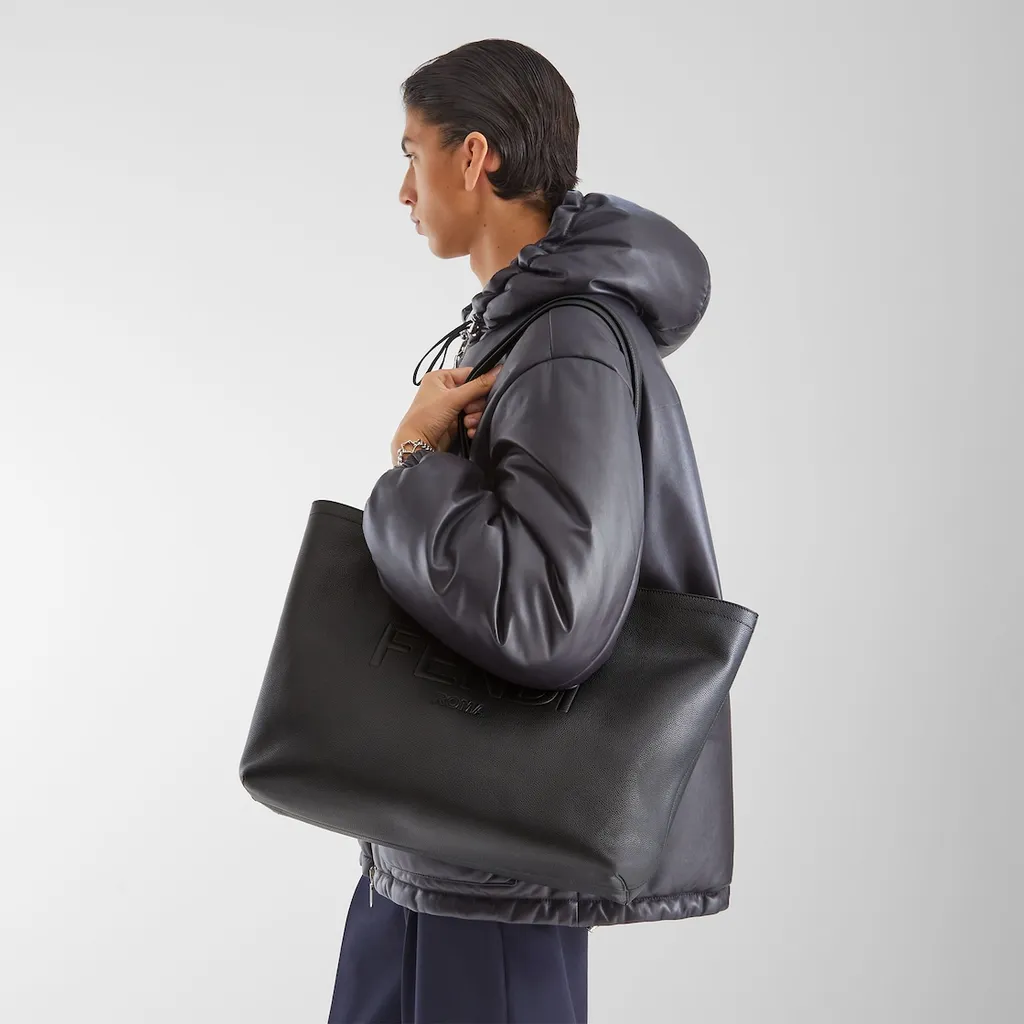 Roma Logo Embossed Shopper Bag