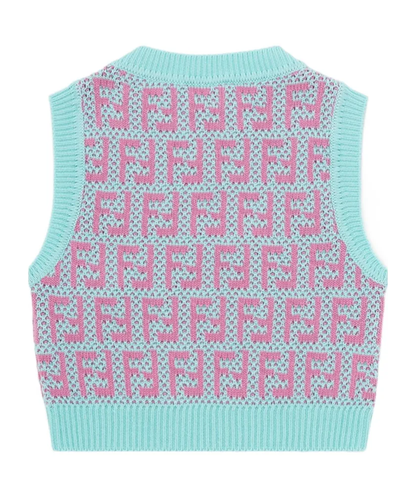 Intarsia-Knitted Crewneck Vest