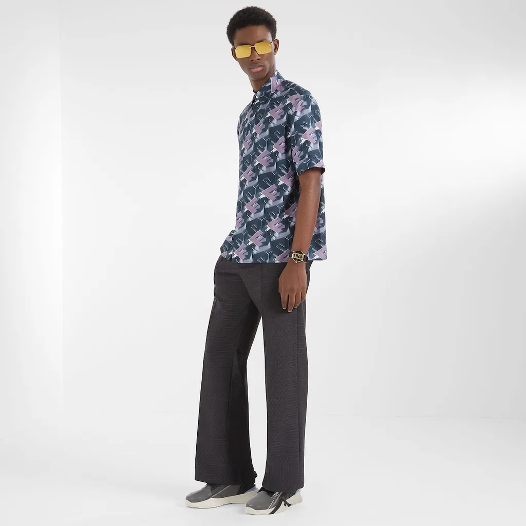 3D Effect Short-Sleeved Shirt