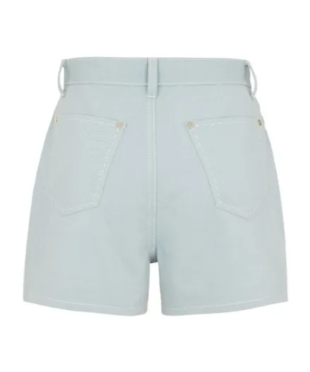 Ff Embroidered Denim Shorts