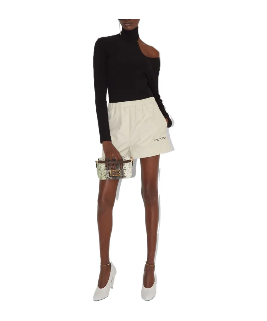Logo Printed Elasticated Waist Shorts