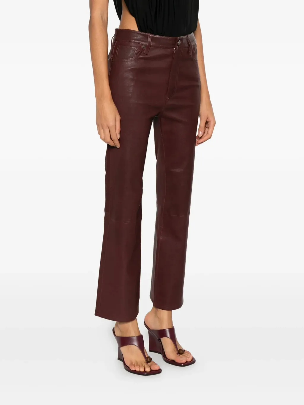 Reboot Crop Leather Trousers